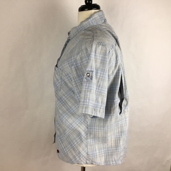 Woolrich Women Shirt Snap Button Down Back Vent L - Picture 6 of 8
